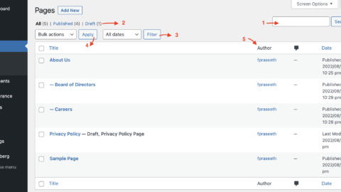 Create pages